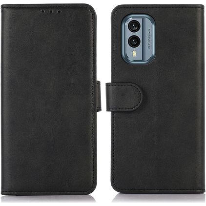Mobigear Wallet Nokia X30 Klapphülle Portemonnaie - Schwarz
