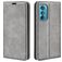 Mobigear Retro Slim Motorola Edge 30 Hülle Klapphülle Geldbörse - Grau