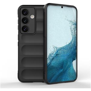 Mobigear Bumpy Samsung Galaxy S24 Hülle Flexibles TPU Backcover - Schwarz