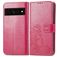 Mobigear Clover Google Pixel 7 Hülle Klapphülle Geldbörse - Magenta