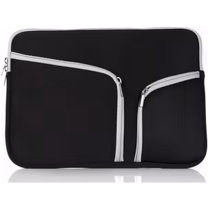 Mobigear Double Zipper Neopren Laptop Sleeve (max 27 cm x 36 cm) Laptop Hülle - Schwarz