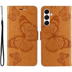 Mobigear Butterfly Samsung Galaxy A26 Hülle Klapphülle Geldbörse - Gelb