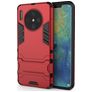Mobigear Armor Stand Huawei Mate 30 Hülle Hardcase Backcover Stoßfest mit Ständer - Rot