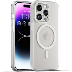 Mobigear Shockproof iPhone 16 Pro MagSafe Hülle Flexibles TPU Backcover - Weiß