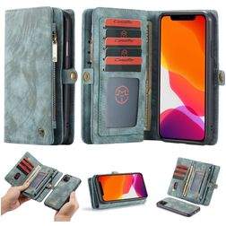 Caseme 008 iPhone 11 Hülle Abnehmbare 2in1 Klapphülle Geldbörse - Blau