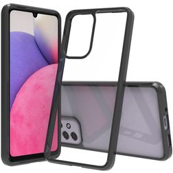 Mobigear Crystal Samsung Galaxy A33 Hülle Hardcase Backcover - Transparent / Schwarz