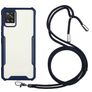 Mobigear Lanyard Samsung Galaxy A72 Flexibles TPU Handykette - Transparent / Dunkelblau