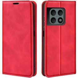 Mobigear Retro Slim OnePlus 10 Pro Hülle Klapphülle Geldbörse - Rot