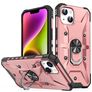 Mobigear Armor Ring iPhone 14 Hülle Hardcase Backcover Stoßfest mit Ringhalter - Roségold