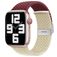 Mobigear Braided Dual Nylon Apple Watch Armband Klappschließe - 49/46/45/44 mm - Weinrot / Polarstern