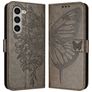 Mobigear Butterfly Samsung Galaxy Z Fold 6 Hülle Klapphülle Geldbörse - Grau