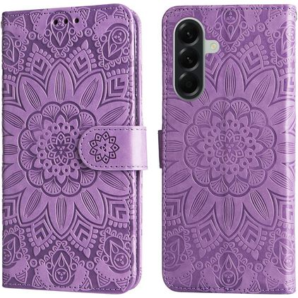 Mobigear Sunflower Samsung Galaxy A57 Klapphülle Portemonnaie - Lila