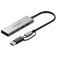 Cygnett Unite 4-in-1 USB-A / USB-C auf USB-A / USB-C Hub 0,15 m - Silber