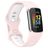 Mobigear Sport Dual Silikon Fitbit Charge 5 Armband Drückerschließe - Weiß / Pink