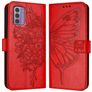 Mobigear Butterfly Nokia G42 Hülle Klapphülle Geldbörse - Rot