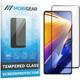 Mobigear Premium POCO F4 GT Panzerglas Gehärtetes Glas Displayschutz - Hüllenfreundlich - Schwarz