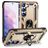 Mobigear Armor Ring Samsung Galaxy S23 Plus Hülle Hardcase Backcover Stoßfest mit Ringhalter - Gold