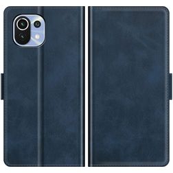 Mobigear Slim Magnet Xiaomi Mi 11 Lite Hülle Klapphülle Geldbörse - Blau