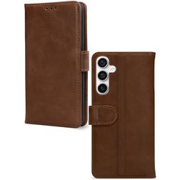 Mobilize Wallet Samsung Galaxy S23 FE Hülle Echtes Leder Klapphülle Geldbörse - Braun