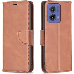 Mobigear Excellent Motorola Moto G85 Hülle Klapphülle Geldbörse - Braun