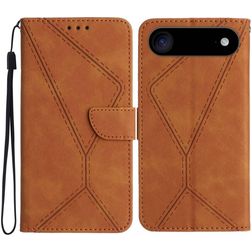 Mobigear Stitch iPhone Air Hülle Klapphülle Geldbörse - Braun