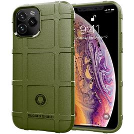 Mobigear Rugged Shield iPhone 11 Hülle Flexibles TPU Backcover Stoßfest - Grün