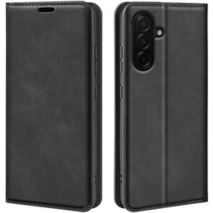 Mobigear Retro Slim Samsung Galaxy A27 Hülle Klapphülle Geldbörse - Schwarz