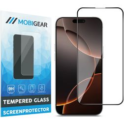 Mobigear Premium iPhone 16 Pro Max Panzerglas Displayschutz - Hüllenfreundlich - Schwarz