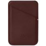 Decoded Card Sleeve Echtleder Kartenetui - 2 Karten - MagSafe Kompatibel - Cinnamon Brown