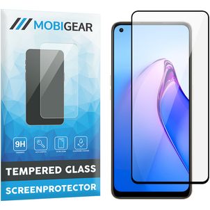 Mobigear Premium OPPO Reno 8 Panzerglas Gehärtetes Glas Displayschutz - Hüllenfreundlich - Schwarz