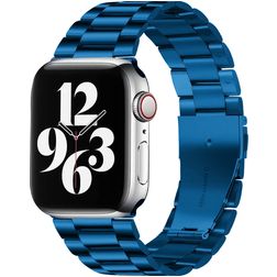 Mobigear Antwerp Edelstahl Apple Watch Armband Faltschließe - 42/41/40/38 mm - Blau