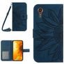 Mobigear Sunflower Samsung Galaxy Xcover 7 Hülle Klapphülle Geldbörse - Marineblau