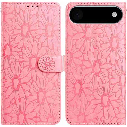 Mobigear Flowers iPhone Air Klapphülle Portemonnaie - Pink