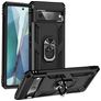 Mobigear Armor Ring Google Pixel 7 Hülle Hardcase Backcover Stoßfest mit Ringhalter - Schwarz