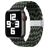 Mobigear Braided Nylon Apple Watch Armband Klappschließe - 49/46/45/44 mm - Schwarz / Grün