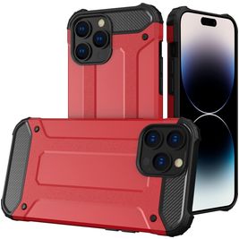 Mobigear Outdoor iPhone 15 Pro Hülle Hardcase Backcover Stoßfest - Rot