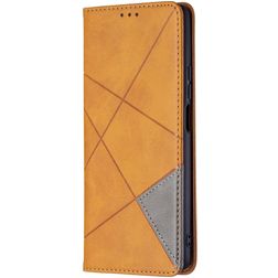 Mobigear Rhombus Slim Xiaomi 11T Hülle Klapphülle - Cognac