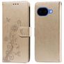 Mobigear Flowers Google Pixel 10a Hülle Klapphülle Geldbörse - Gold
