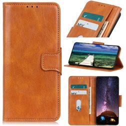 Mobigear Classy iPhone 13 Pro Max Hülle Klapphülle Geldbörse - Cognac