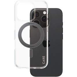 CARE by PanzerGlass Feature Case iPhone 16 Pro MagSafe Hülle Hardcase Backcover - Transparent / Schwarz