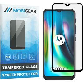 Mobigear Premium Motorola Moto G9 Play Panzerglas Gehärtetes Glas Displayschutz - Hüllenfreundlich - Schwarz