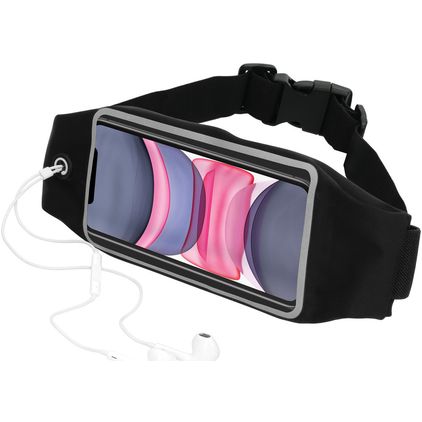 Mobiparts Comfort Fit Belt Handyhalterung Joggen iPhone 11 Sporthülle Neopren Gürtel - Schwarz