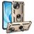 Mobigear Armor Ring Xiaomi Mi 11 Lite Hülle Hardcase Backcover Stoßfest mit Ringhalter - Gold