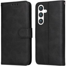 Mobigear Wallet Samsung Galaxy S24 Hülle Klapphülle Geldbörse - Schwarz