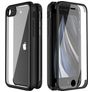 Valenta Full Cover iPhone 8 Hülle Gehärtetes Glas Backcover Stoßfest - Schwarz