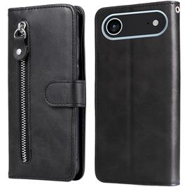 Mobigear Zipper iPhone Air Hülle Klapphülle Geldbörse - Schwarz