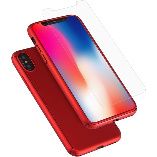 Mobigear TriGuard iPhone X Hülle Hardcase Backcover - Rot