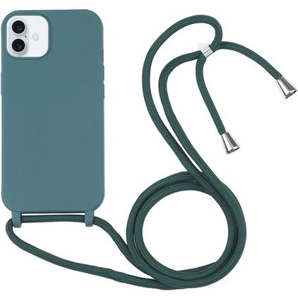 Mobigear Lanyard iPhone 16 Silikon Handykette - Grün