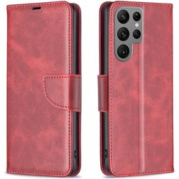 Mobigear Excellent Samsung Galaxy S24 Ultra Hülle Klapphülle Geldbörse - Rot