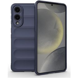 Mobigear Bumpy Samsung Galaxy S25 Edge Hülle Flexibles TPU Backcover - Dunkelblau